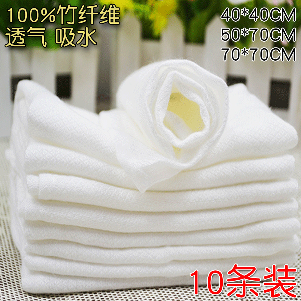 100%竹纤维纱布浴巾口水巾尿布10
