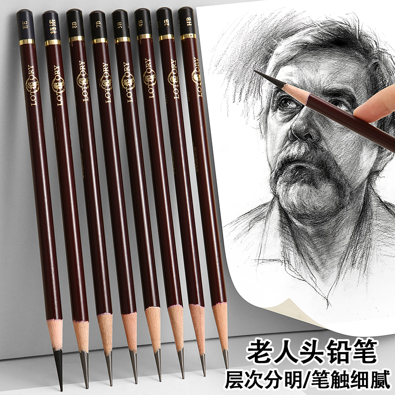 老人头素描铅笔美术专用速写绘画