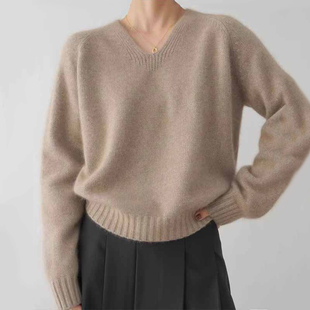 V领加厚羊毛打底衫 KT6166 羊绒毛衣女针织套衫 2025新款