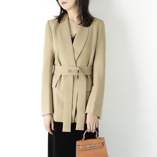 JK3328 简约知性无扣青果领 外套女新款 ARTIN徕倩通勤职业西装