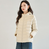 90绒连帽排骨条轻薄款 保暖时尚 短款 徕倩25冬季 羽绒服外套YH DJ827