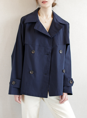 ARTIN徕倩夏季新品女通勤简约气质优雅双排扣风衣外套时尚 CO6439