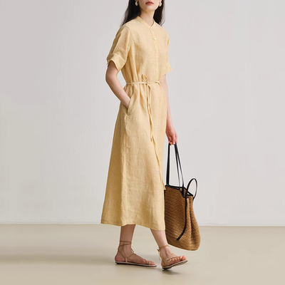 汉麻2025新款女装流行爆款连衣裙