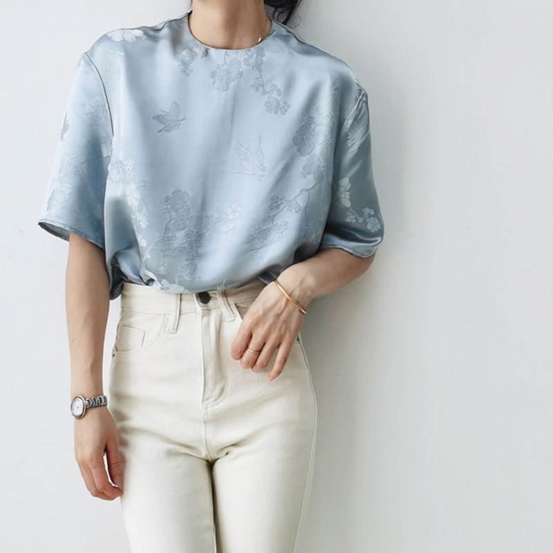 新中式国风女装桑蚕丝夏真丝图片