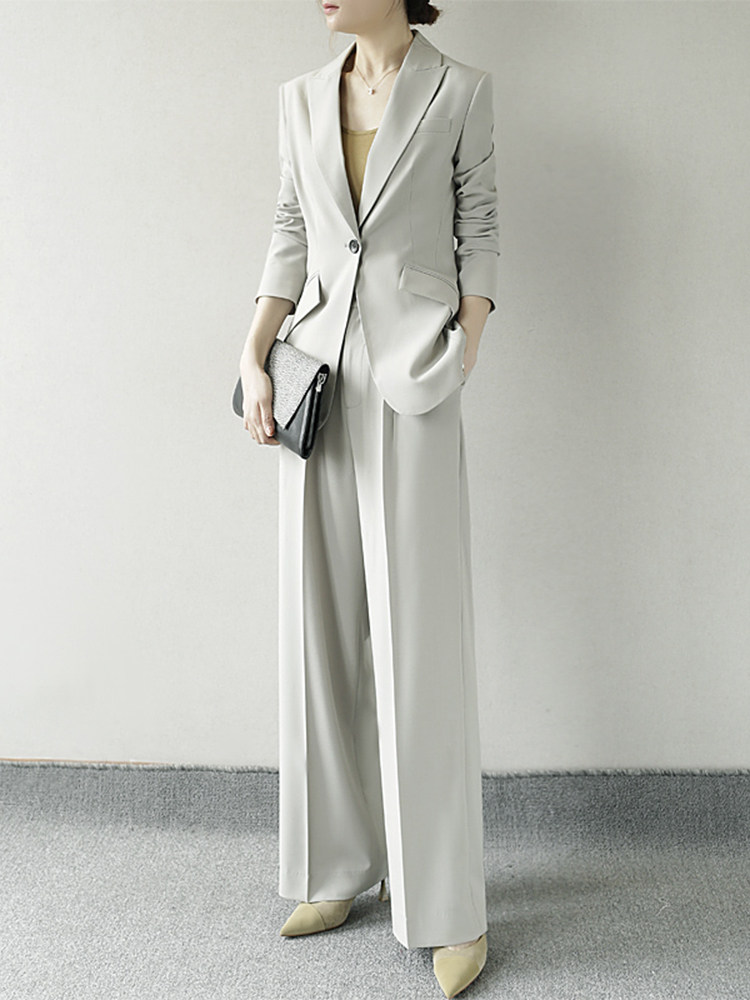 LAIQIAN AUTUMN SIMPLE COMMUTING STYLE SLIM SUIT STRAIGHT LEG PANTS FASHION SUIT WOMENS SU358