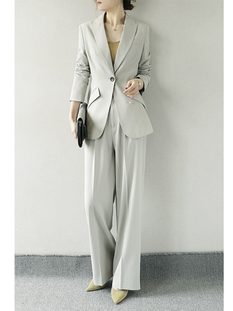 LAIQIAN AUTUMN SIMPLE COMMUTING STYLE SLIM SUIT STRAIGHT LEG PANTS FASHION SUIT WOMENS SU358