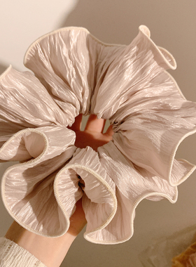 韩系气质珠光面大肠发圈女高级感慵懒风小众发绳头饰扎头发超大