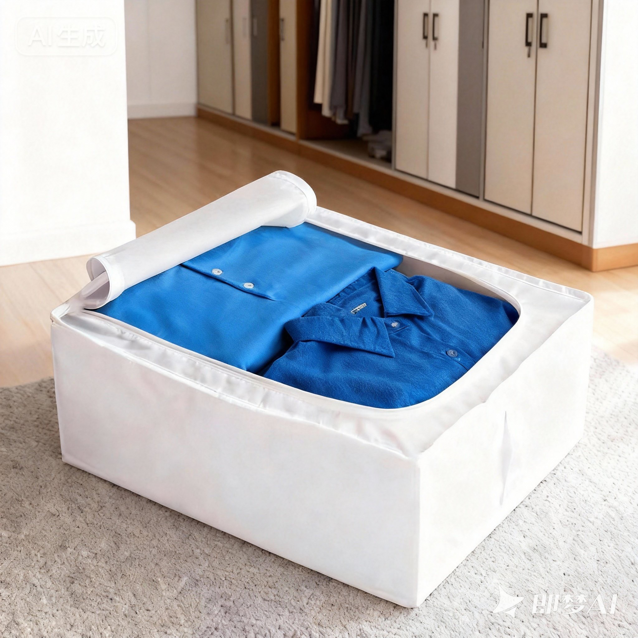 收纳箱塑料箱储物箱整理箱收纳盒带盖子储物箱全牛津布布款