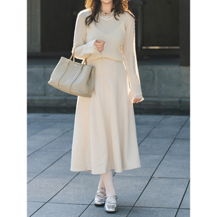 apipedream如一梦 风裁云片 羊毛醋酸云感显瘦A字优雅气质半身裙