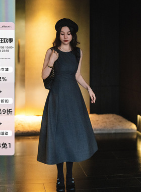 apipedream如一梦 精纺羊毛无袖立裁收腰小礼服连衣裙/晚宴圆舞
