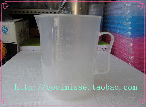PC新款量杯小塑料杯胶量刻度杯 奶茶比例称量工具 毫升杯1000毫升