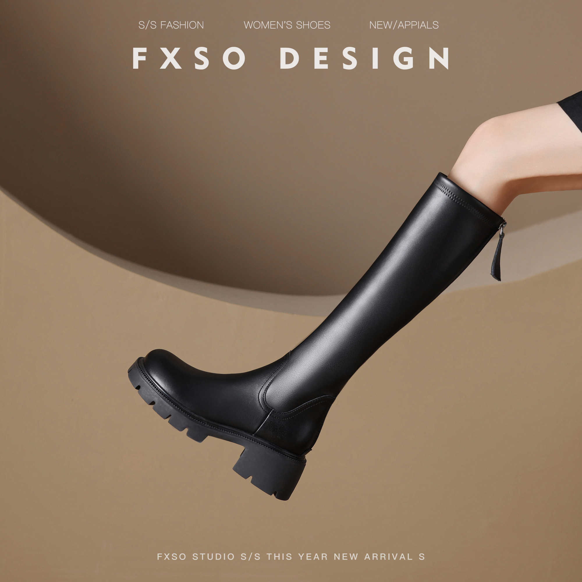 长靴女现货！秒发修身的骑士靴