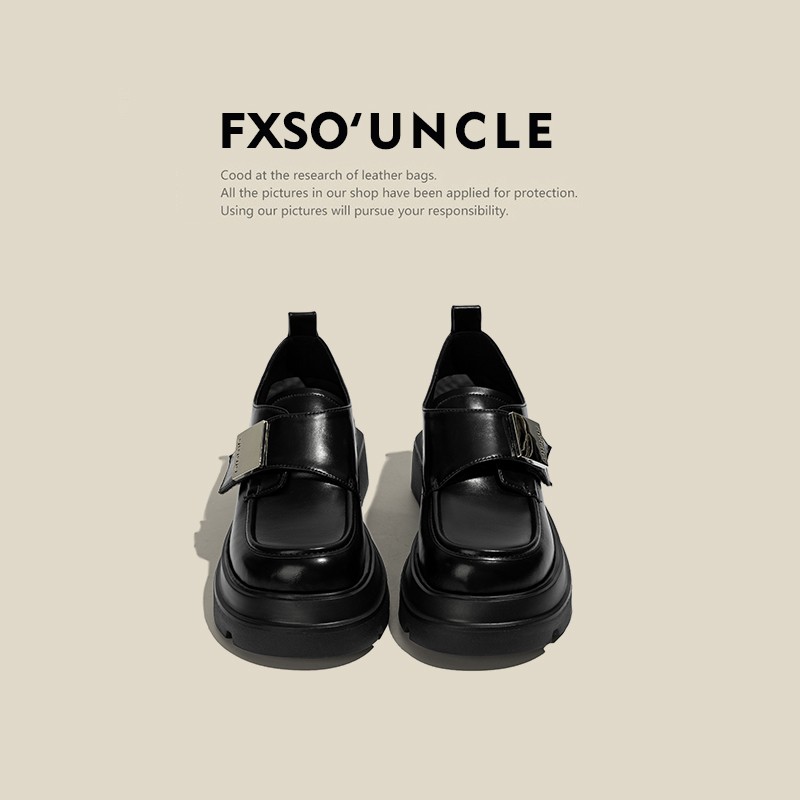 方巷大叔真魔术贴小皮鞋厚底增高