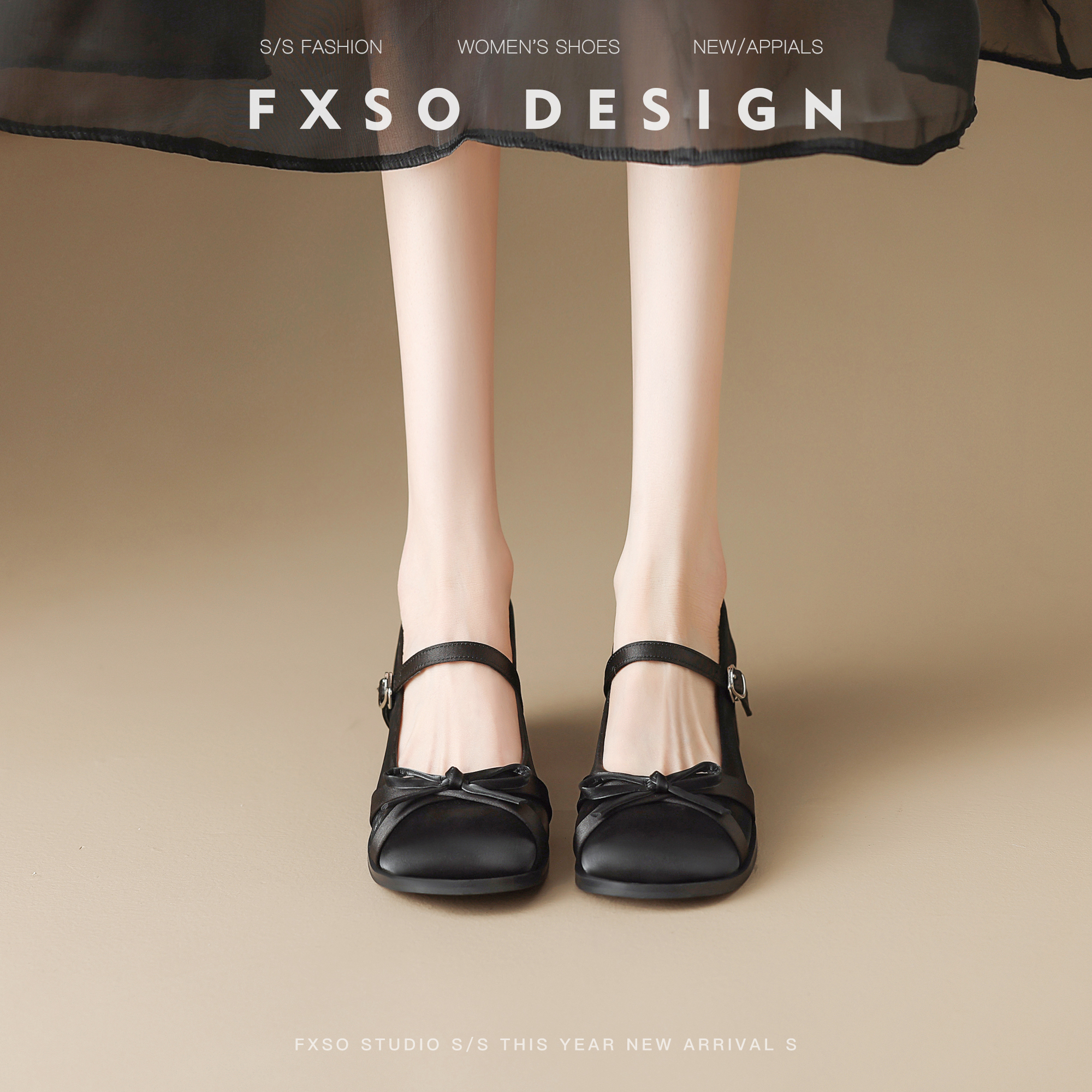 方巷2025年新款蝴蝶结浅口单鞋