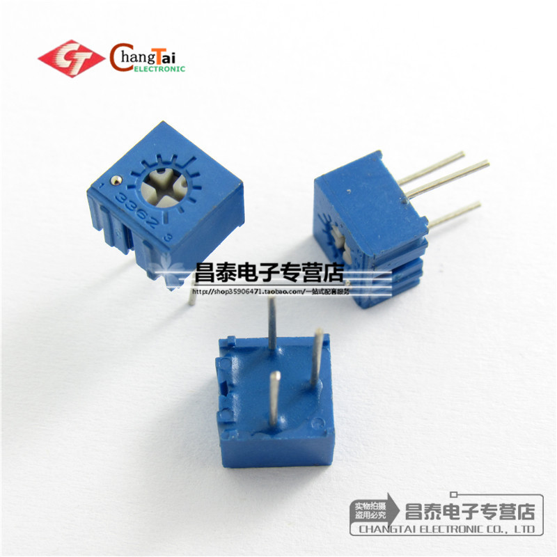 单圈精密可调电阻 3362电位器 1M 3362P-105 卧式 电子元器件