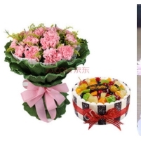 兰溪市梅江镇横溪镇灵洞乡柏社乡康乃馨鲜花店配送生日蛋糕玫瑰