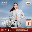 轻薄羽绒服女短款 新款 波司登明星款 错格立领保暖外套 云感鹅绒