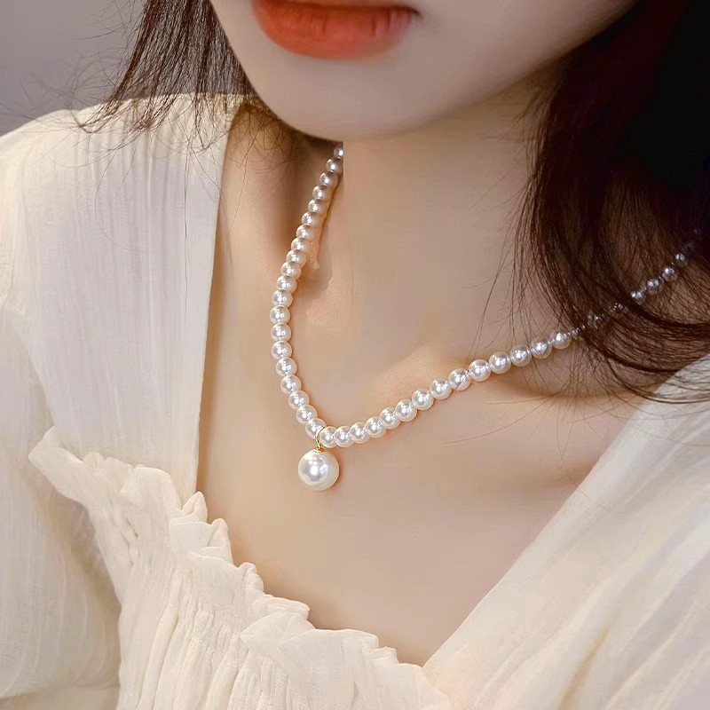 清仓捡漏18K金施家珍珠项链女