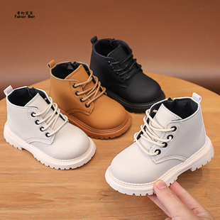 1一5岁男童马丁靴英伦风帅气韩版2宝宝短靴女童靴子公主软底单靴4