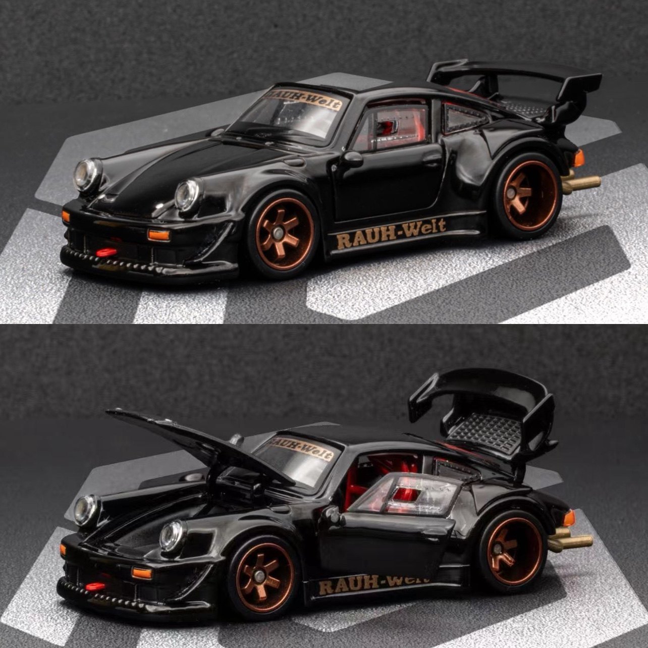 FG 1:64 保时捷RWB 930 黑鸟金轮 全开门 仿真合金汽车模型收藏,模玩/动漫/周边/娃圈三坑/桌游,火车/摩托/汽车模型,淘宝优惠券,粉丝福利购,淘宝优惠卷