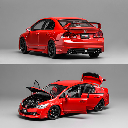 本田思域Civic Type R FD2 MUGEN RR无限 MH 1:18 合金全开车模红