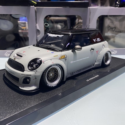 OTTO 1:18 宝马迷你 MINI COOPER R56 LB低趴改装 战斗灰汽车模型