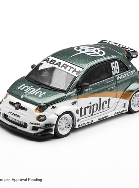 菲亚特阿巴斯595 LB改装小钢炮RHD MINIGT 1:64 仿真汽车模型1216