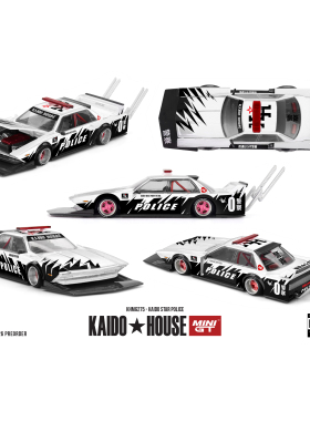 Kaido MINIGT 1:64 暴走族STAR V1 街道爆改警车涂装合金开盖车模