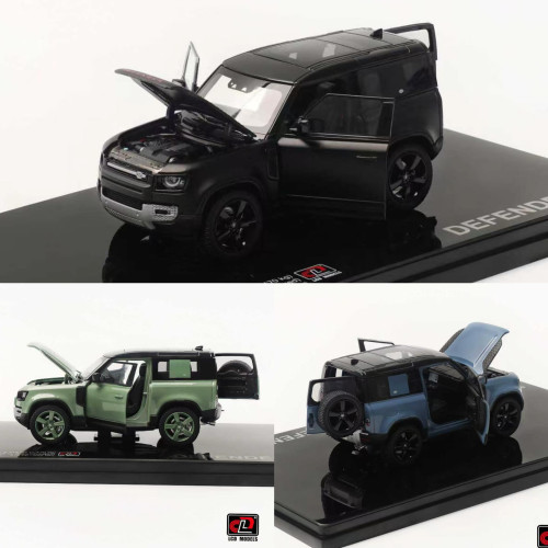 LCD 1:43 路虎Defender 90 路虎卫士90轴 合金全开汽车模型收藏黑