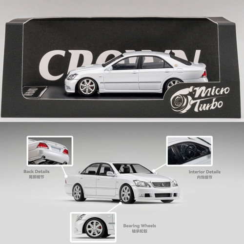 MT 1:64 丰田皇冠 Crown12代 Athlete运动 GRS184 仿真汽车模型白