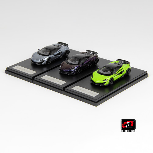 收藏迈凯伦McLaren 600LT 冰蓝 超跑 LCD 1:64 仿真合金汽车模型