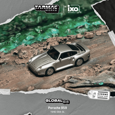 TW 1:64 保时捷Porsche 959 复古跑车 仿真合金汽车模型收藏银