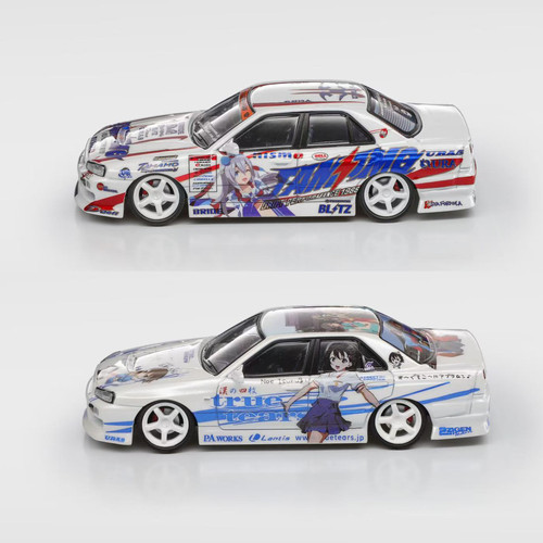 Mortal 1:64 尼桑GTR ER34 URAS 九州车展 痛车涂装 合金汽车模型