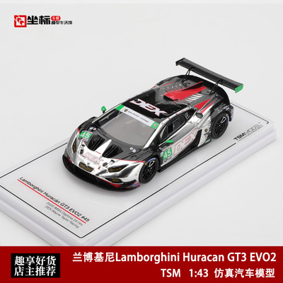 TSM 1:43 兰博基尼Huracan GT3 EVO2 IMSA 戴通纳 耐力赛汽车模型