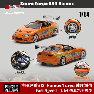 合金车模 Bomex Speed Fast Targa 丰田速霸A80 速度激情