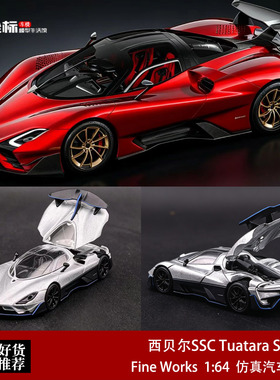 西贝尔SSC Tuatara Striker 开盖 美式超跑 FW 1:64 合金汽车模型