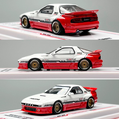 马自达RX7 FC3S 新加坡展会限定白红 INNO 1:64 仿真合金汽车模型