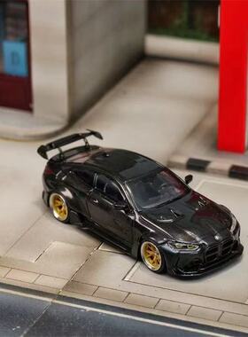 宝马M4 G82 GTR KIT宽体大鼻孔 全碳黑 SW 1:64 仿真合金汽车模型