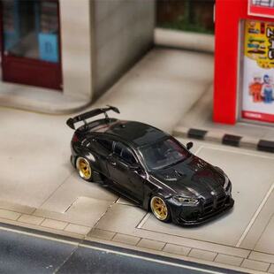 宝马M4 G82 GTR KIT宽体大鼻孔 全碳黑 SW 1:64 仿真合金汽车模型