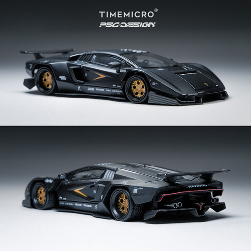 psc&timemicro 1:64兰博基尼康塔什Countach赛博朋克改装汽车模型