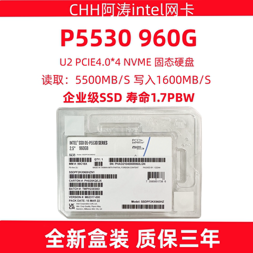 英特尔P5530960GU24.0固态硬