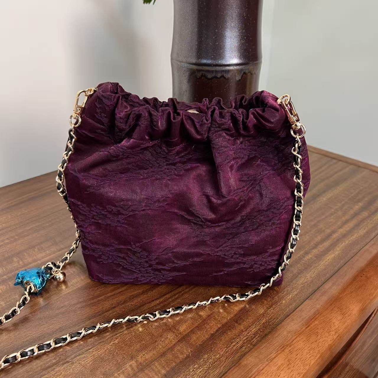 米瑞多娜 黑咖色 小球包桑蚕丝宋锦包包,箱包皮具/热销女包/男包,单肩包,淘宝优惠券,粉丝福利购,淘宝优惠卷