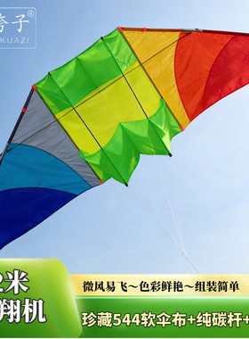 潍坊王侉子风筝 2米珍藏版544软伞布滑翔机  易飞 质量好
