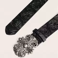 Bohemian Western Cowboy Retro Style Printed Heavy Belt Versatile Decorative Belt for Pairing with Jackets Waist Cincher