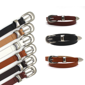 带潮 复古裤 文艺青年腰带潮流韩版 INS范银色针扣男女百搭腰带时尚