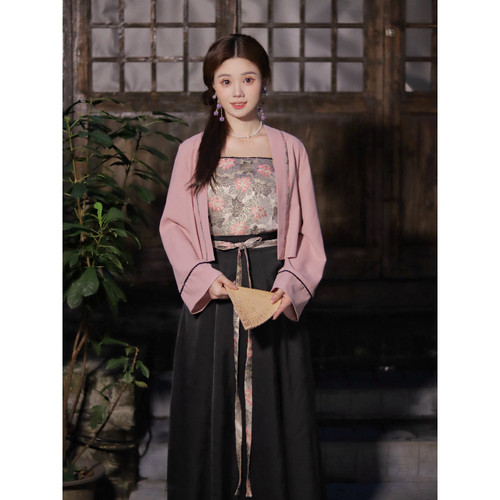 瑶西【寻花瑾】巨好看的秋冬汉服新中式织金提花裙子三件套