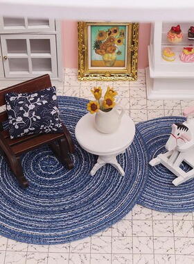 微缩食玩地毯ob11迷你小东西地垫模型bjd袖珍摆件dollhouse场景