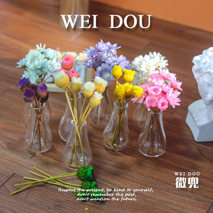 迷你花瓶模型bjd微缩干花摆件ob11袖珍绿植dollhouse场景花卉道具