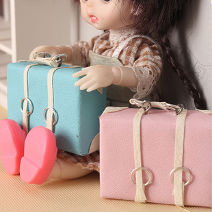 娃屋迷你皮箱dollhouse微缩食玩公文包12分bjd手提包ob11旅行箱