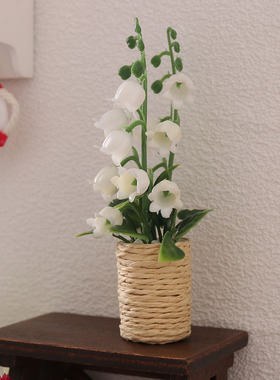 娃屋迷你模型风铃花盆栽dollhouse微缩绿植ob11花卉道具bjd配件